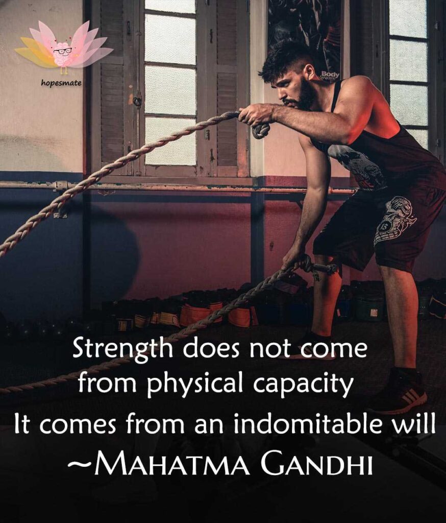 Workout Motivation Quote from Mahatma Gandhi Quotes
