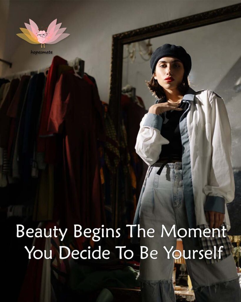 Best self-confidence quotes for women-  Beauty begin when you accept yourself